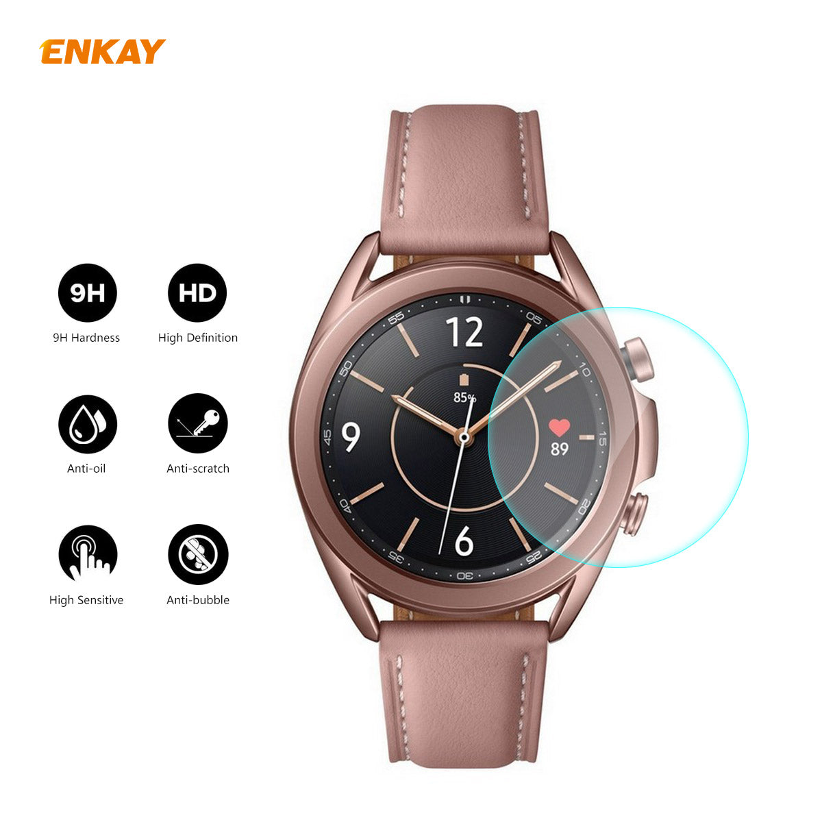 HAT PRINCE 2 Pcs Set 0.2mm 9H 2.15D Arc Edge Tempered Glass Watch Screen Film for Samsung Galaxy Watch 3 41mm HAT PRINCE 2 Pcs Set 0.2mm 9H 2.15D Arc Edge Tempered Glass Watch Screen Film for Samsung Galaxy Watch 3 41mm
